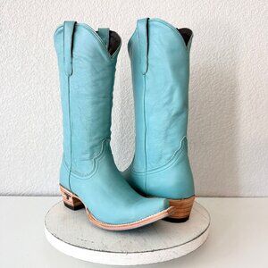 Stylish Blue Heeled Boots for Women